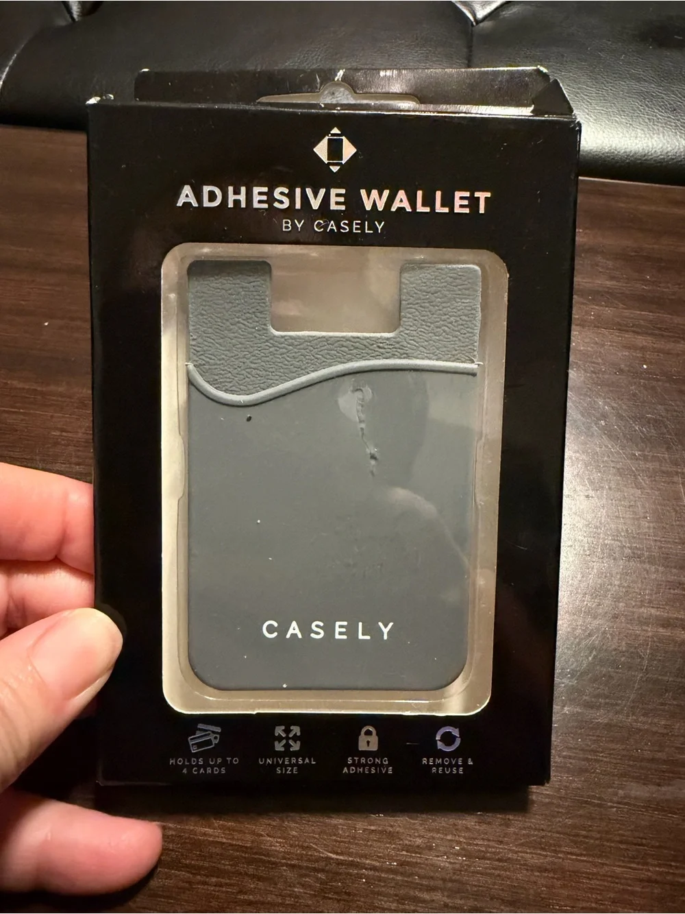 Casely Adhesive Card Wallet – Gray